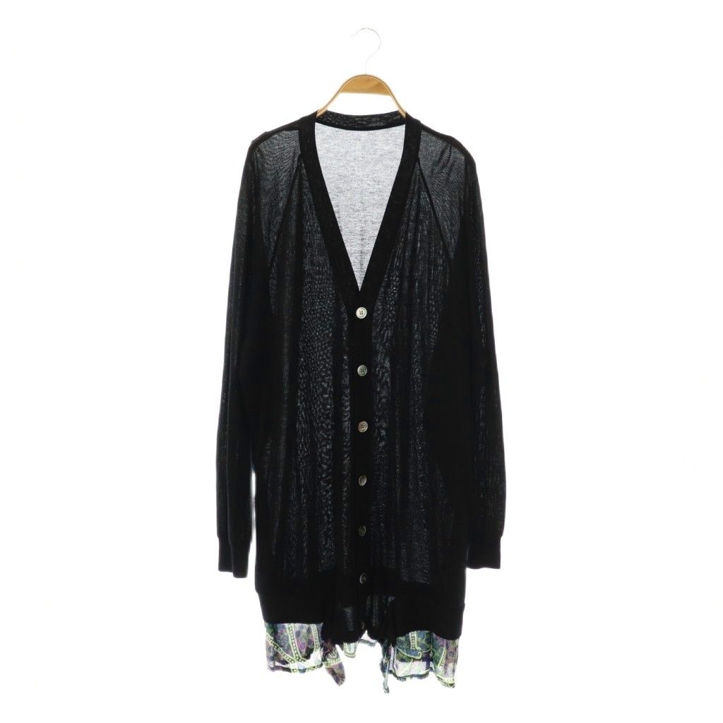 ワイズ　ヨウジヤマモト　ロングカーディガン ワイズ Y's ヨウジヤマモト 裾ドッキング ロングカーディガン 2