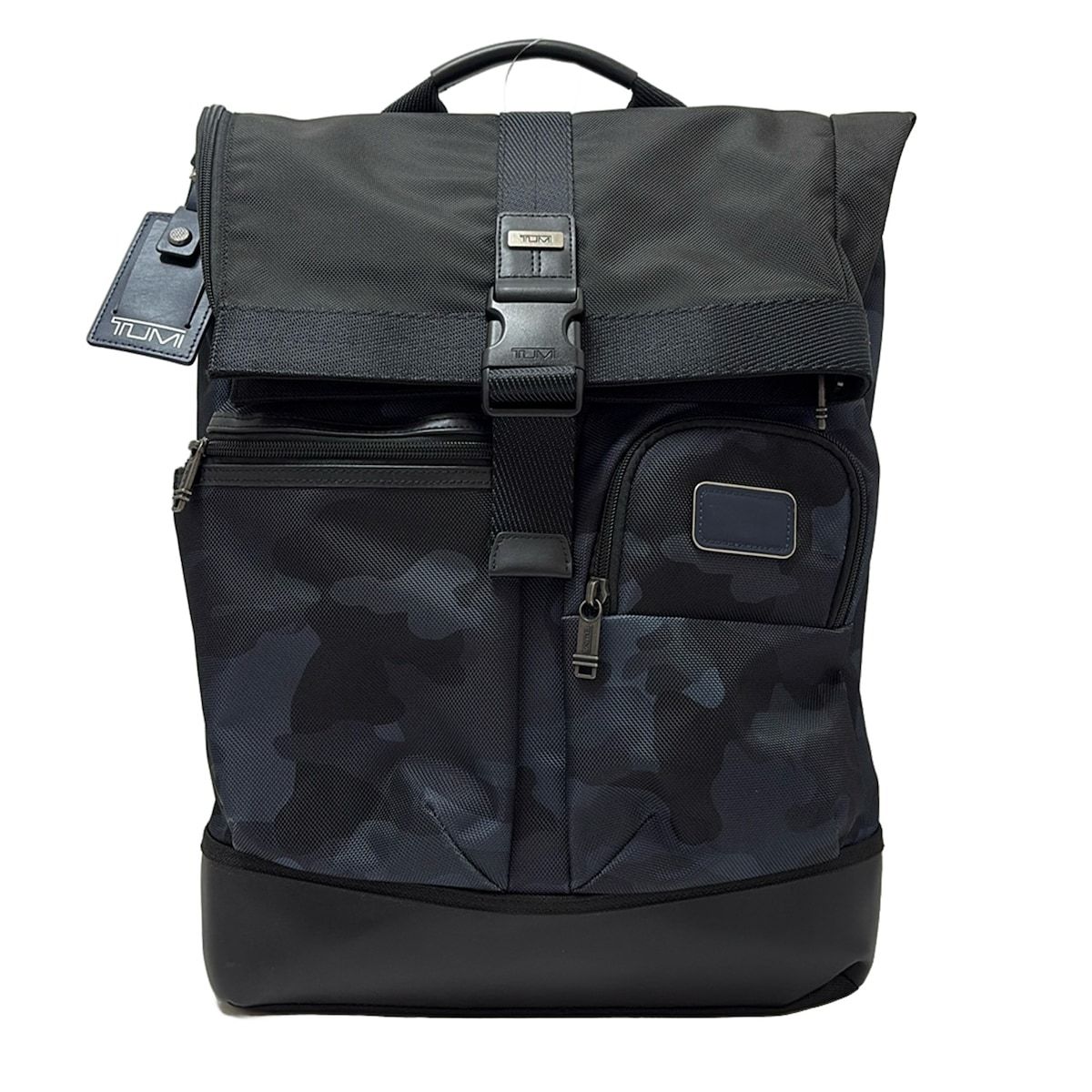 TUMI トゥミ リュックサック - 2223388 黒×ダークネイビー 迷彩柄 レザー