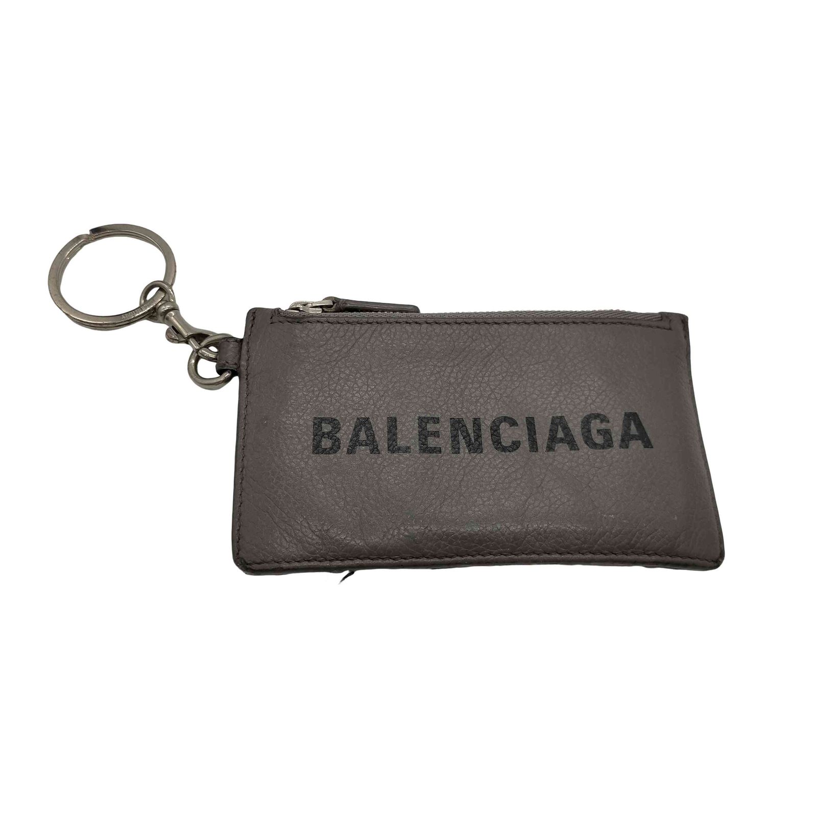 バレンシアガ BALENCIAGA イタリア製 フラグメント ケース キャッシュ カードホルダー コインケース ネックポーチ シボ革 メンズ 表記無