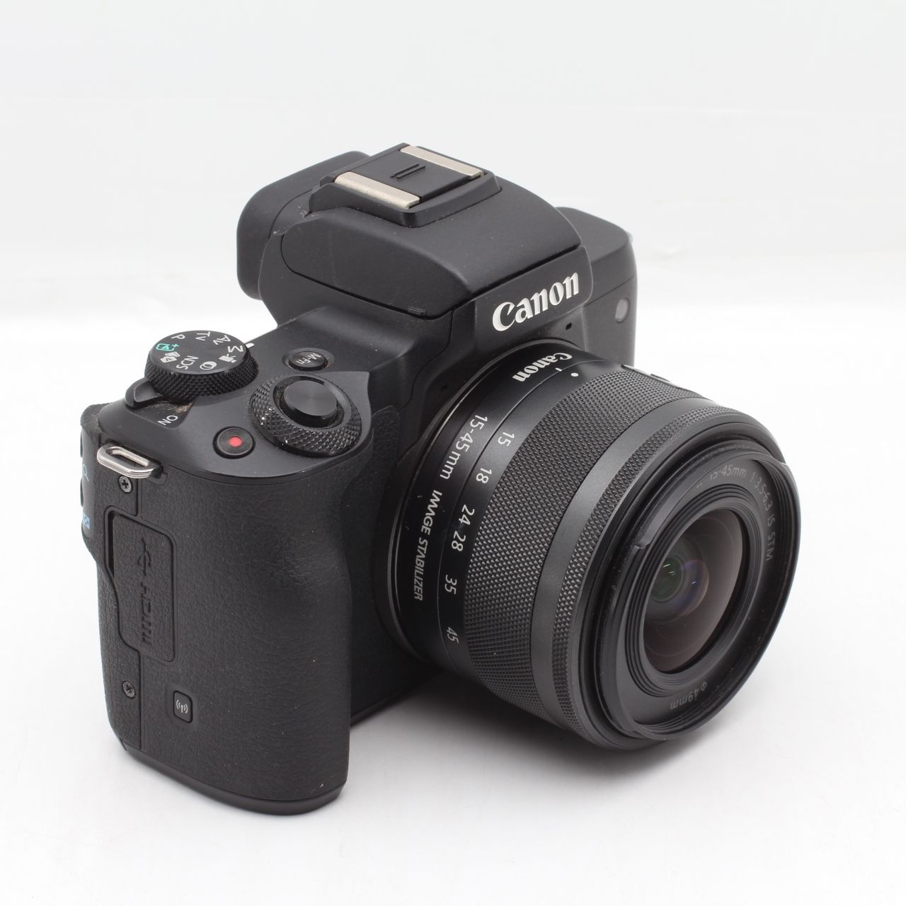 Canon キャノン EOS Kiss M レンズキット ブラック EF 15 45 mm F 3 5 6 IS STM 付属