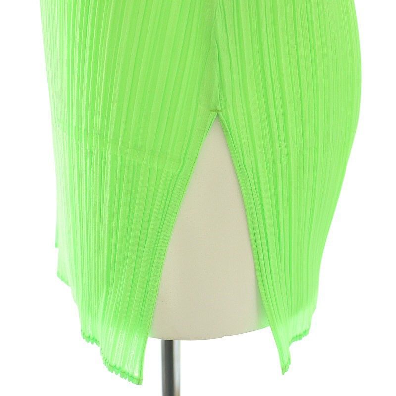プリーツプリーズ PLEATS PLEASE プリーツ カットソー 長袖 3 黄緑 /HK