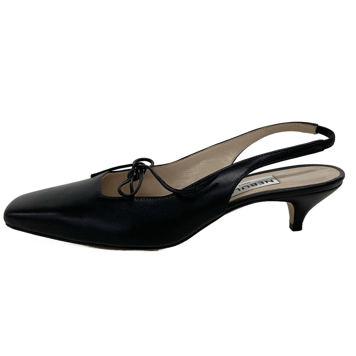 NEBULONI E. ネブローニ ミュール 37 レディース - 黒 レザー