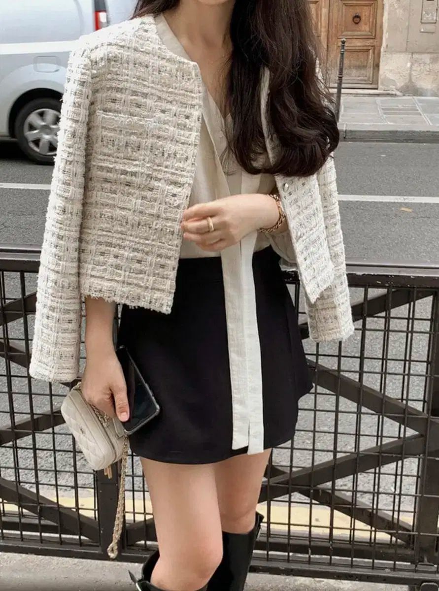 ベニト メルニ グロッシー ツイード ジャケット