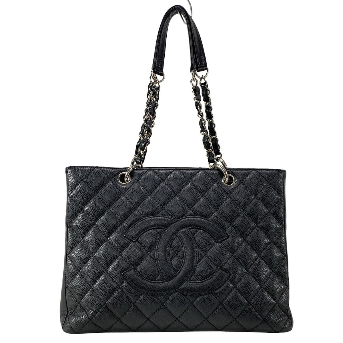 CHANEL シャネル トートバッグ 復刻チェーントート GST A50995 黒 チェーンショルダー シルバー金具