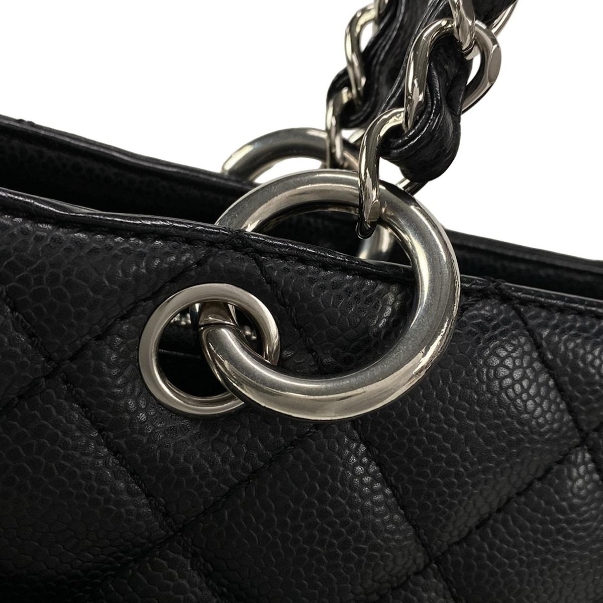 CHANEL シャネル トートバッグ 復刻チェーントート GST A50995 黒 チェーンショルダー シルバー金具 DECORATOM_COM_BR