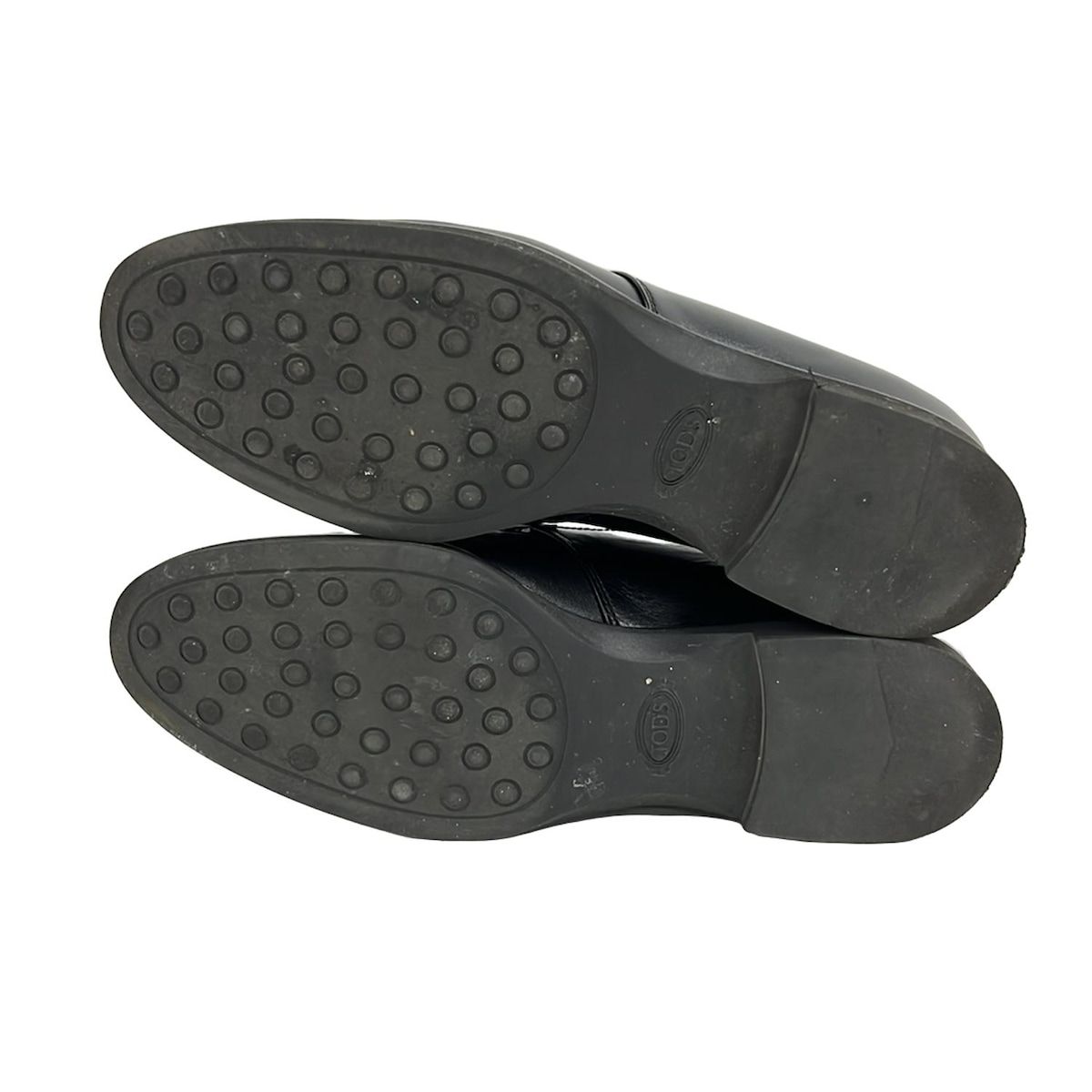  TOD S トッズ ローファー 38 1 2 レディース - 黒 タッセル フリンジ レザー ローファー 革靴 靴