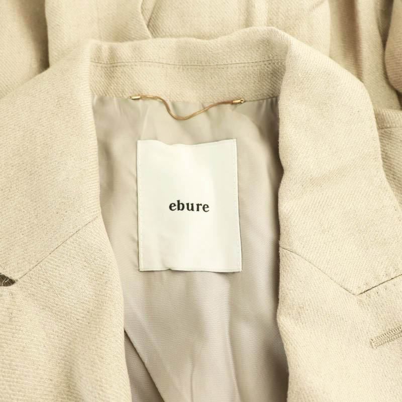 エブール ebure ミディアムリネンツイル ジャケット テーラード 36