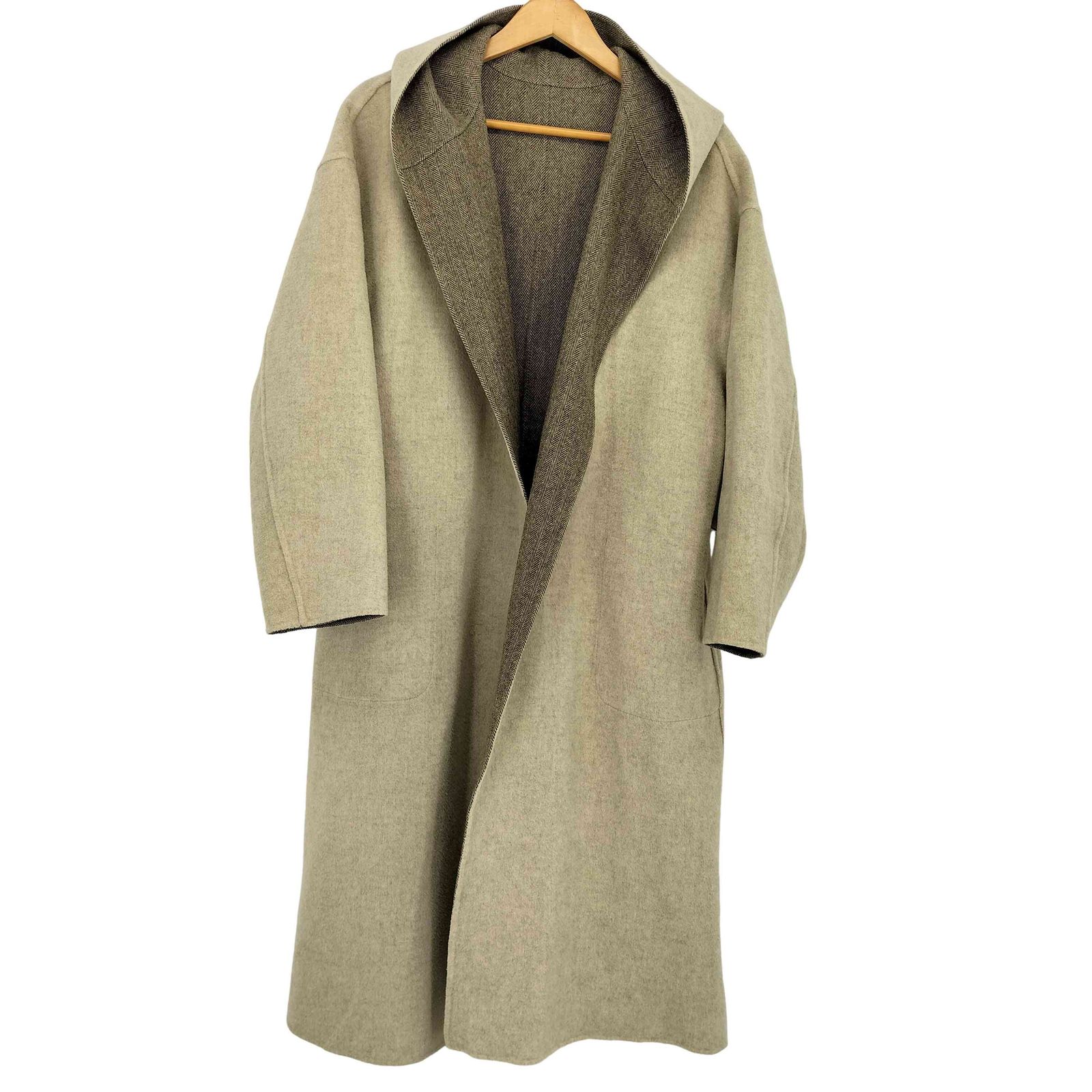 ギャルリーヴィー GALERIE VIE ウールダブルフェイス フーデッドコート レディース 36