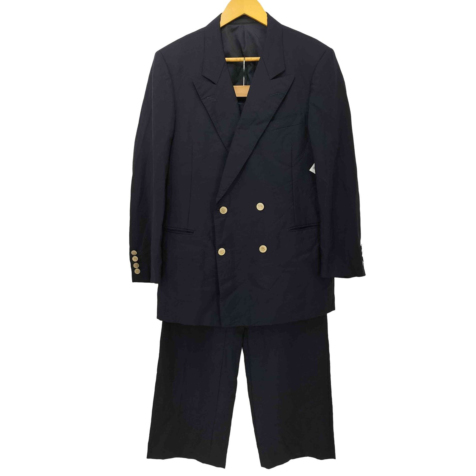 バーバリーズ BURBERRYS 90S ウールダブルピークドラペルジャケット スラックス セットアップ メンズ 98-88-175AB6