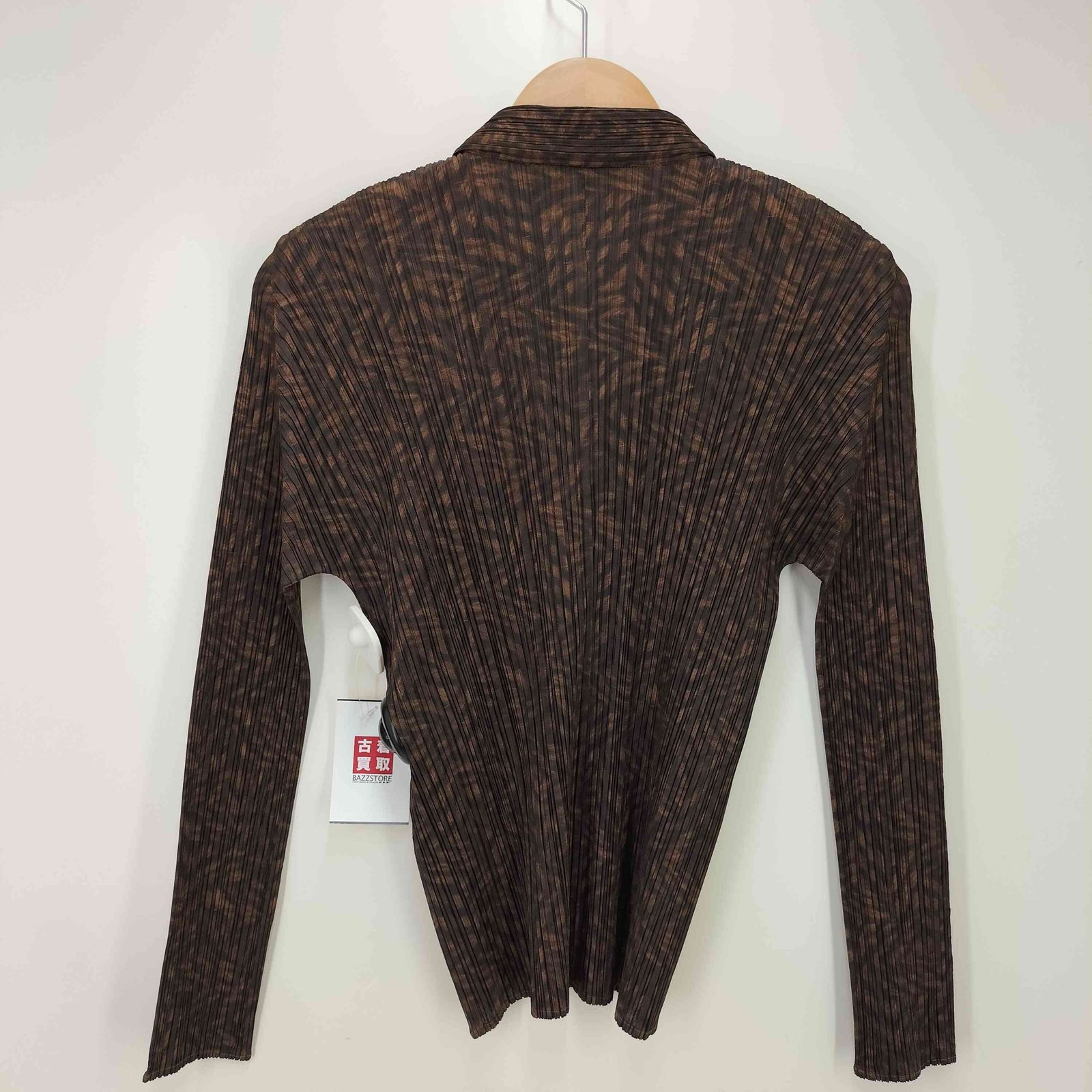 プリーツプリーズイッセイミヤケ PLEATS PLEASE ISSEY MIYAKE 総柄 プリーツカーディガン レディース JPN 3