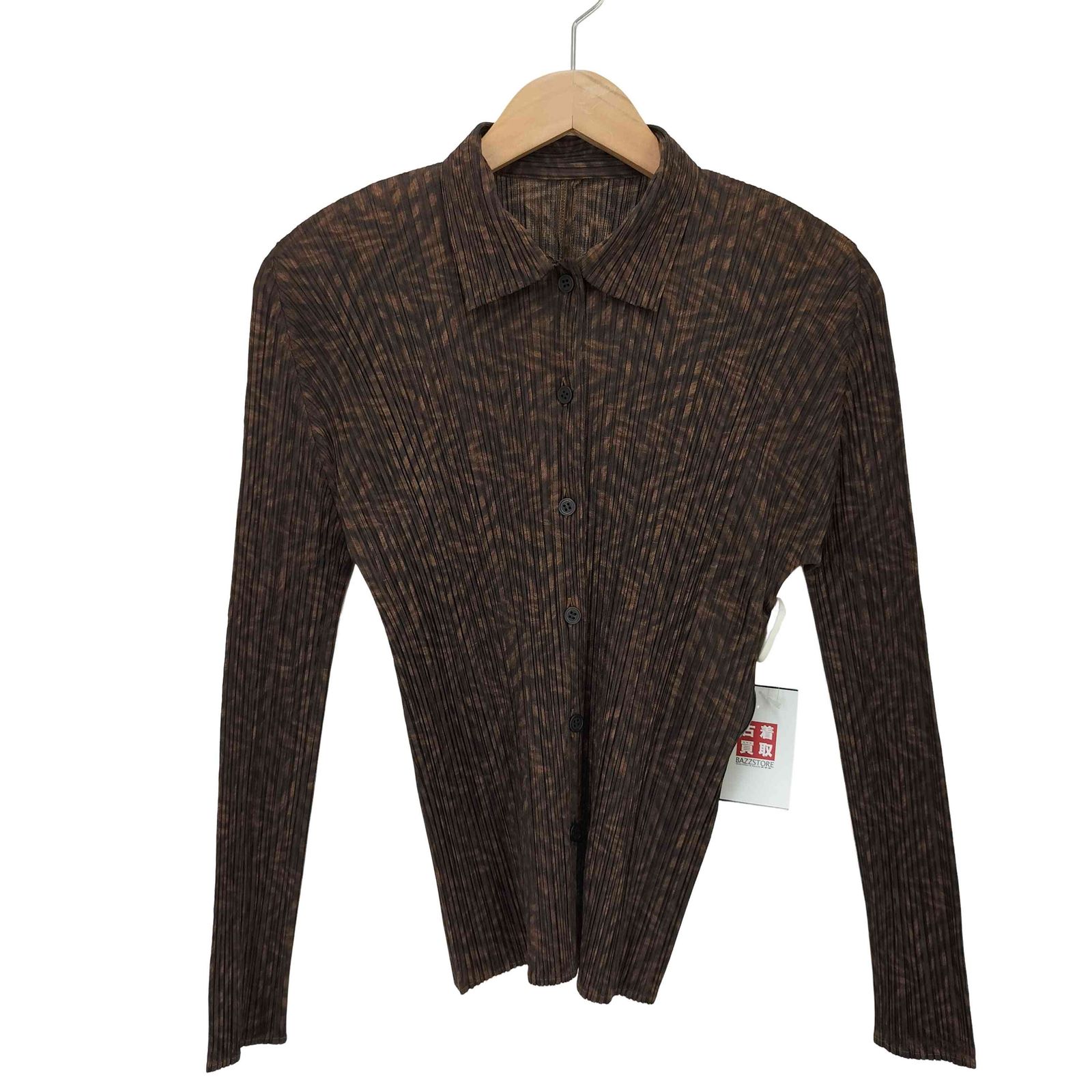 プリーツプリーズイッセイミヤケ PLEATS PLEASE ISSEY MIYAKE 総柄 プリーツカーディガン レディース JPN 3