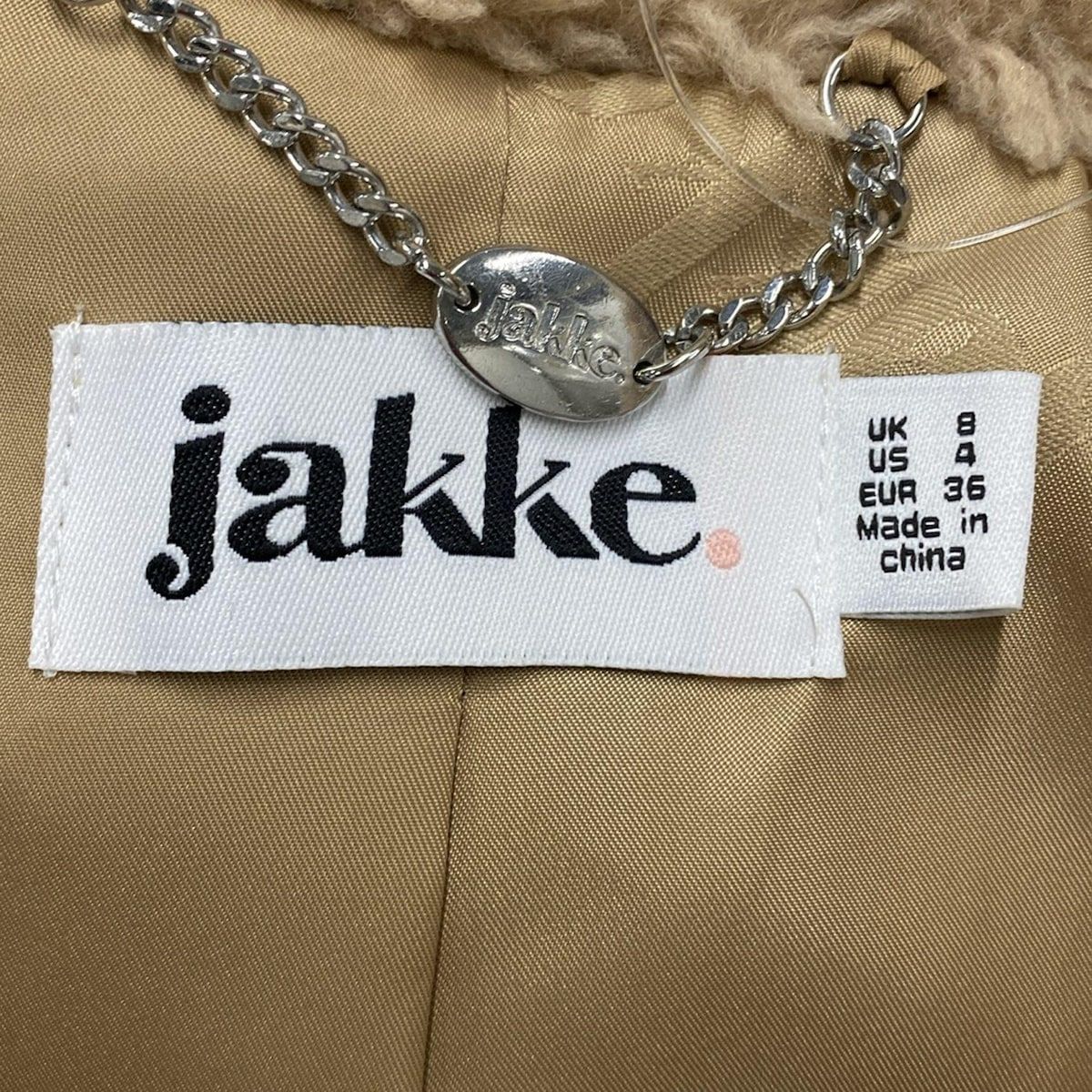 jakke ジャッキー ブルゾン サイズUK 8 レディース - ベージュ ボア 冬物 GULLKHAN_COM