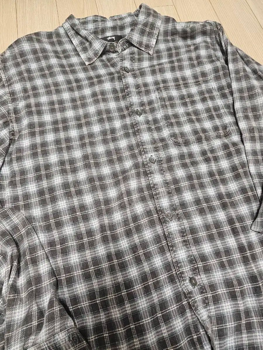 STUSSY プレイド マシュー CHECK シャツ ブルー XL