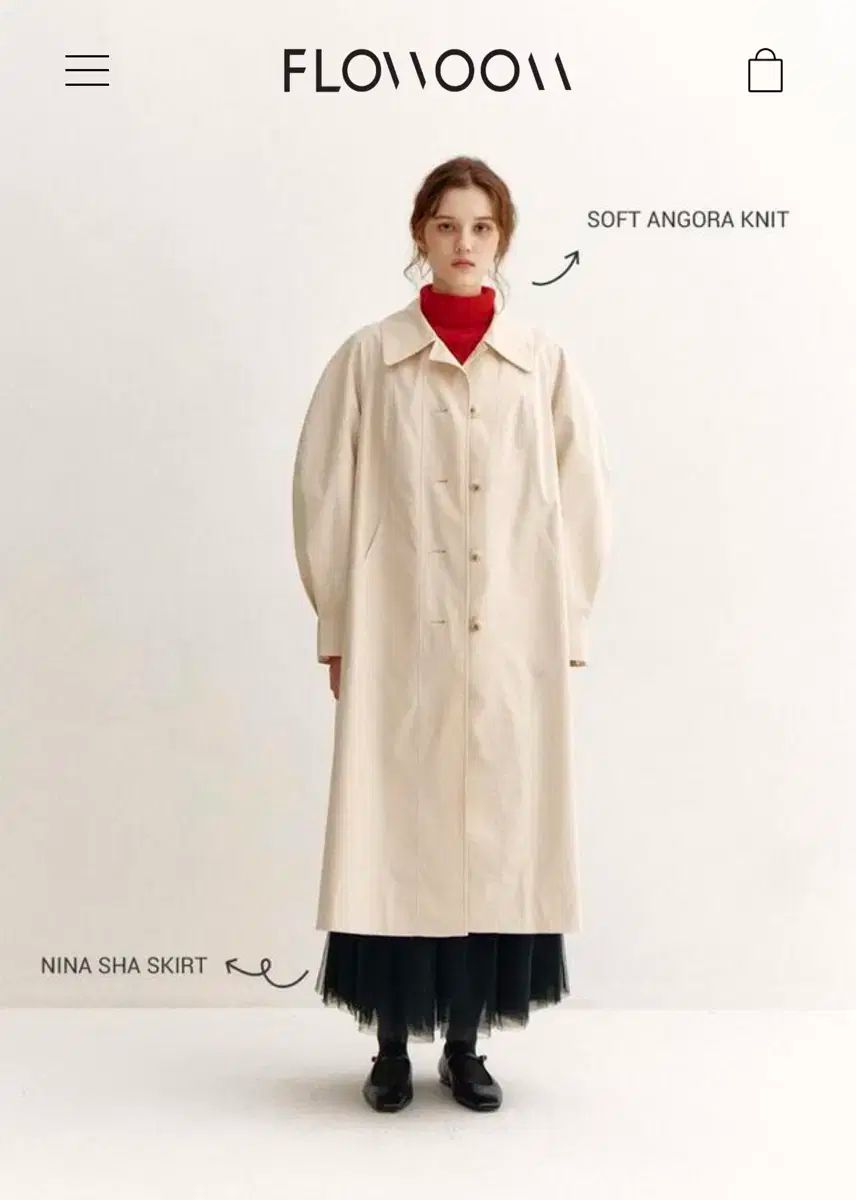 定価29万8千円 FLOWOOM フローム Denver デンバー トレンチコート