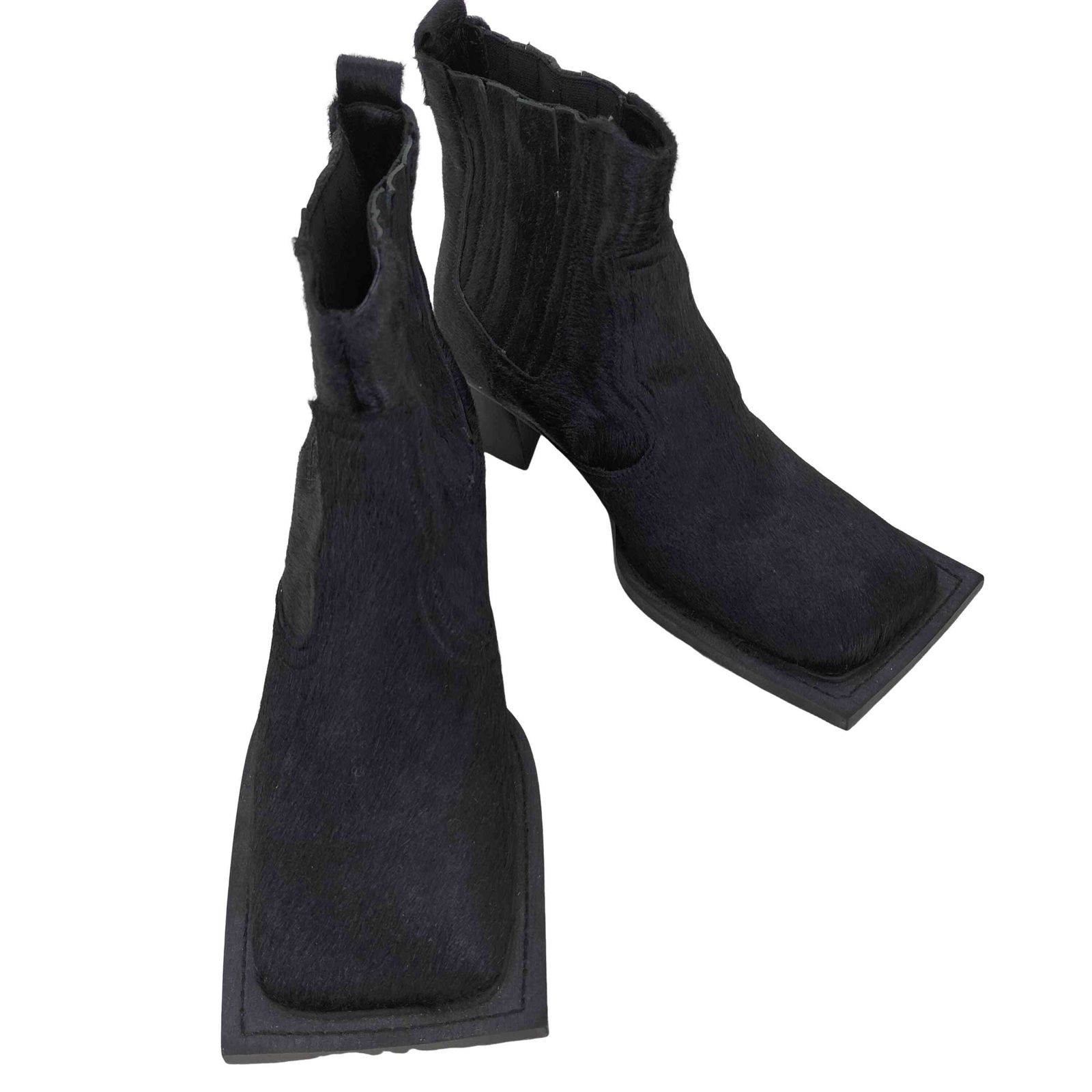 ユーズドフルギ 古着 Ninamounah Howler Ankle Boots ハラコ スクエアトゥブーツ メンズ 43