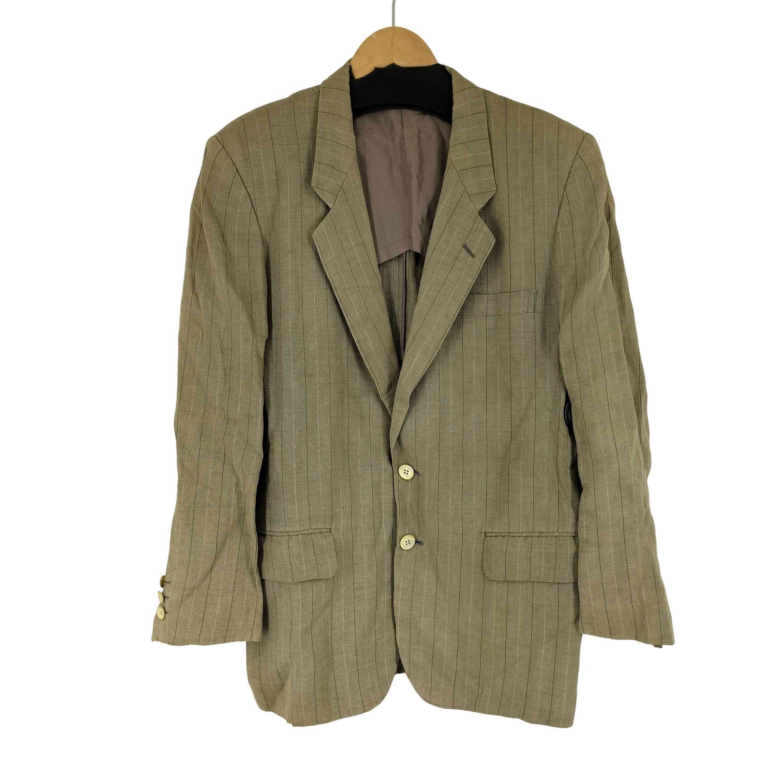 コムデギャルソンオム COMME des GARCONS HOMME 80S ストライプリネン 2Bテーラードジャケット メンズ JPN S