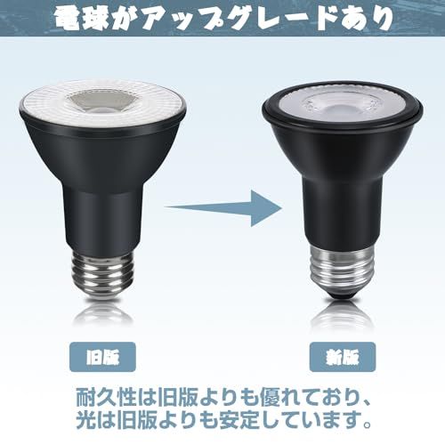 スポットライト e26 ダクトレールライト 電球付き ダクトレール用照明器具 ライティングレール 照明 PAR20 レフ球型 ランプ付 LED電球 器具セット ブラック 昼光色 6個セット bec6b7c9 WWW_OPDRERGINERDOGAN_COM