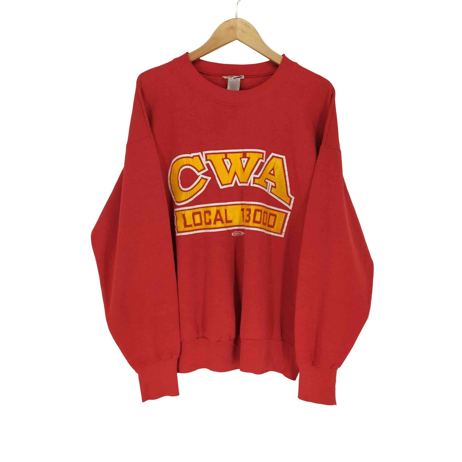 ユーズドフルギ 古着 MEDALLION CWA LOCAL 13000 フロントプリントクルーネックスウェット メンズ XL