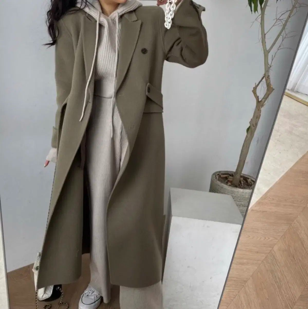 ウールハンドメイドロングコート