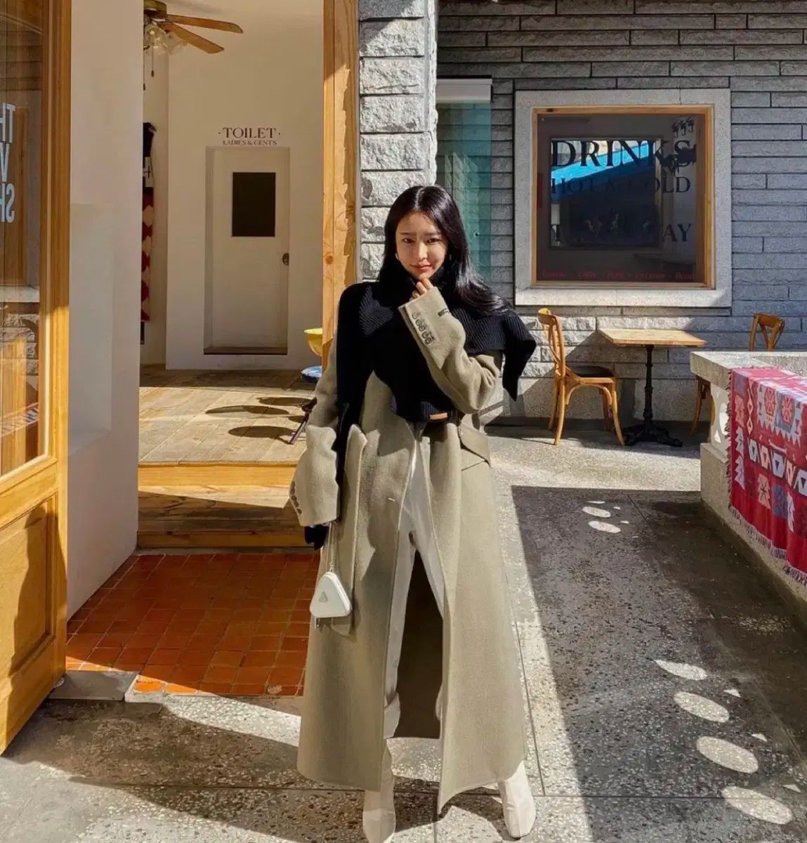 ウールハンドメイドロングコート GULLKHAN_COM