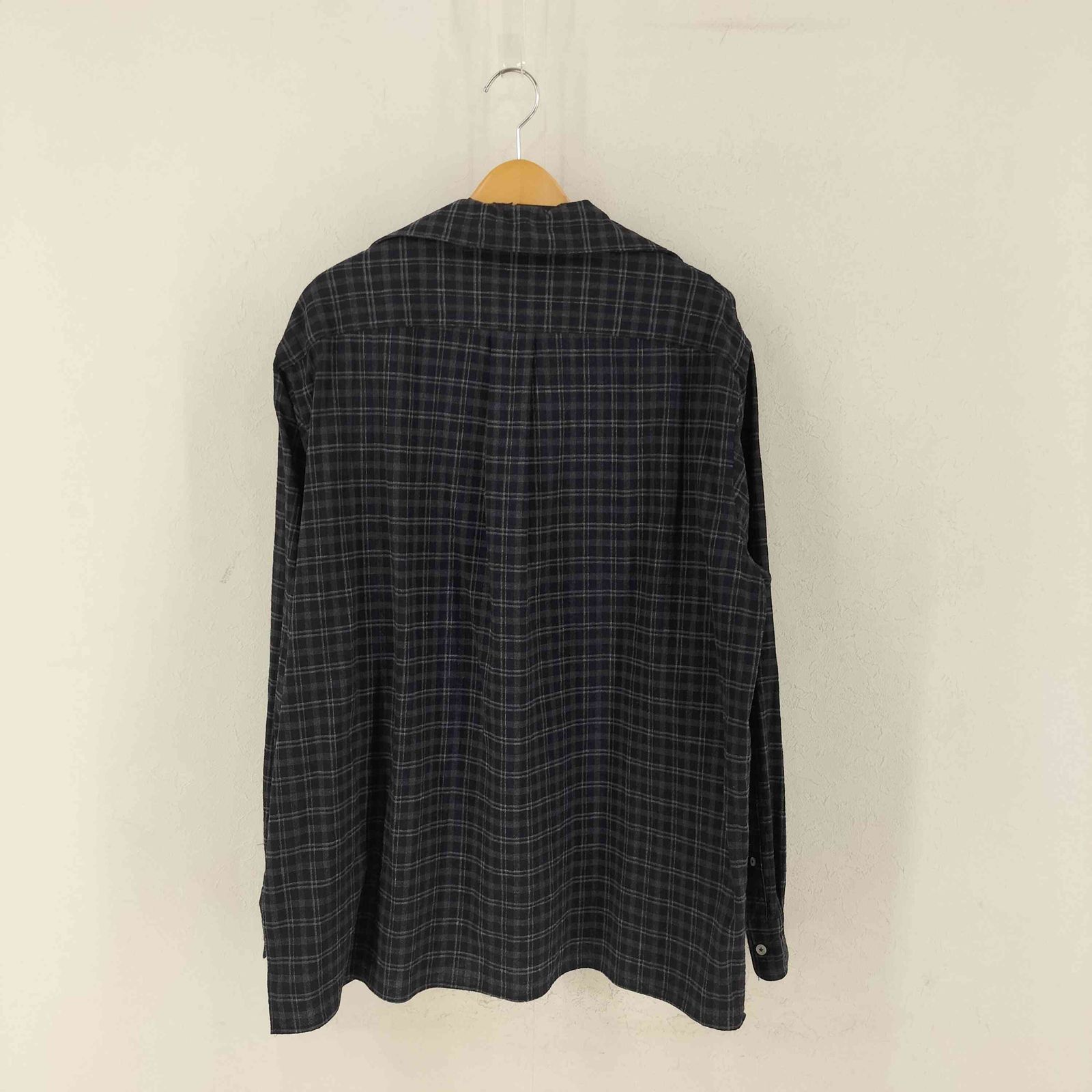 キャプテンサンシャイン KAPTAIN SUNSHINE チェック柄 ウール プルオーバー シャツ メンズ 表記無