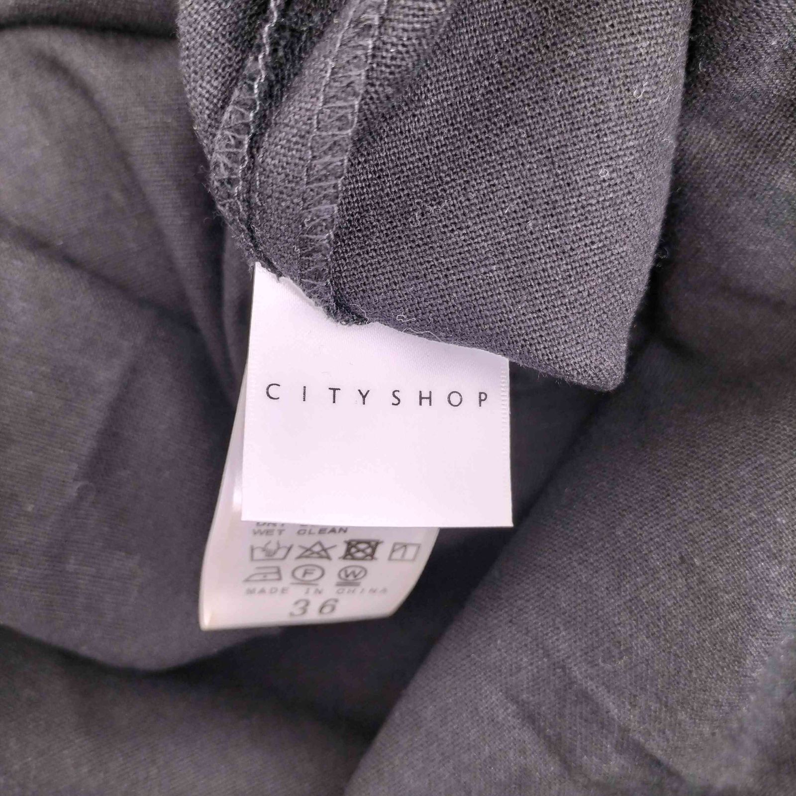 シティショップ CITYSHOP BIO WASH DRESS リネン ボートネック