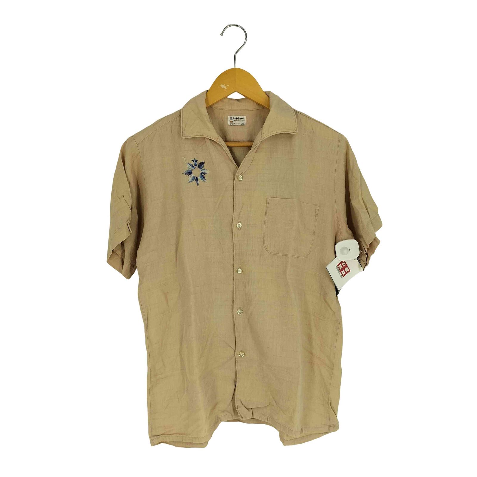 TOWNCRAFT(タウンクラフト) 60S カスリ シャークカラー レーヨンシャツ メンズ import：M 【中古】【ブランド古着バズストア】 タウンクラフト TOWNCRAFT 60S カスリ シャークカラー レーヨンシャツ