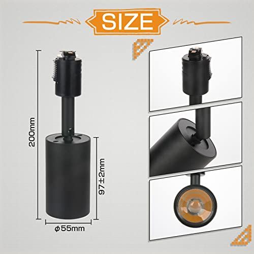 ygdesign ライティングレール用スポットライト led スポットライト 100 W相当 LED一体型照明 セット 電球色 3000 K ダクトレール用スポットライトライティングバー 消費電力10 W 大光量1023 lm 圧倒的の演 9 be 498 cd