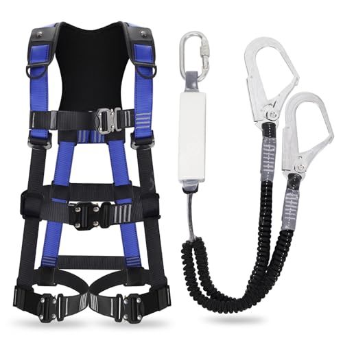 lifning 安全帯 フルハーネス ハーネス フルハーネス安全帯 新規格 セット 墜落制止用器具 サイズ調整 430b9ff9