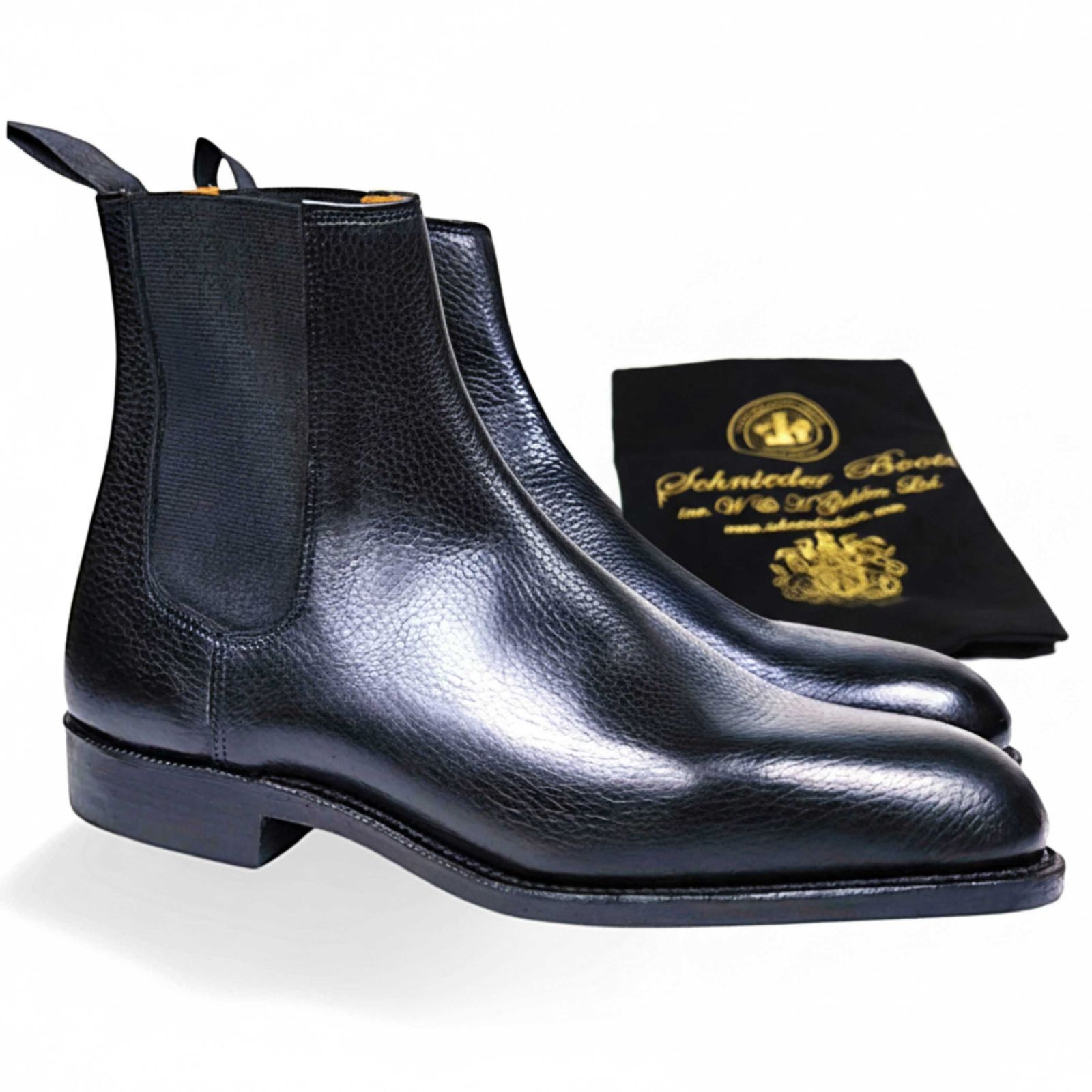 幻の シュナイダーブーツ サイドゴアブーツ 別注モデル カントリーカーフ ブラック 52ラスト サイズ6 純正BAG付