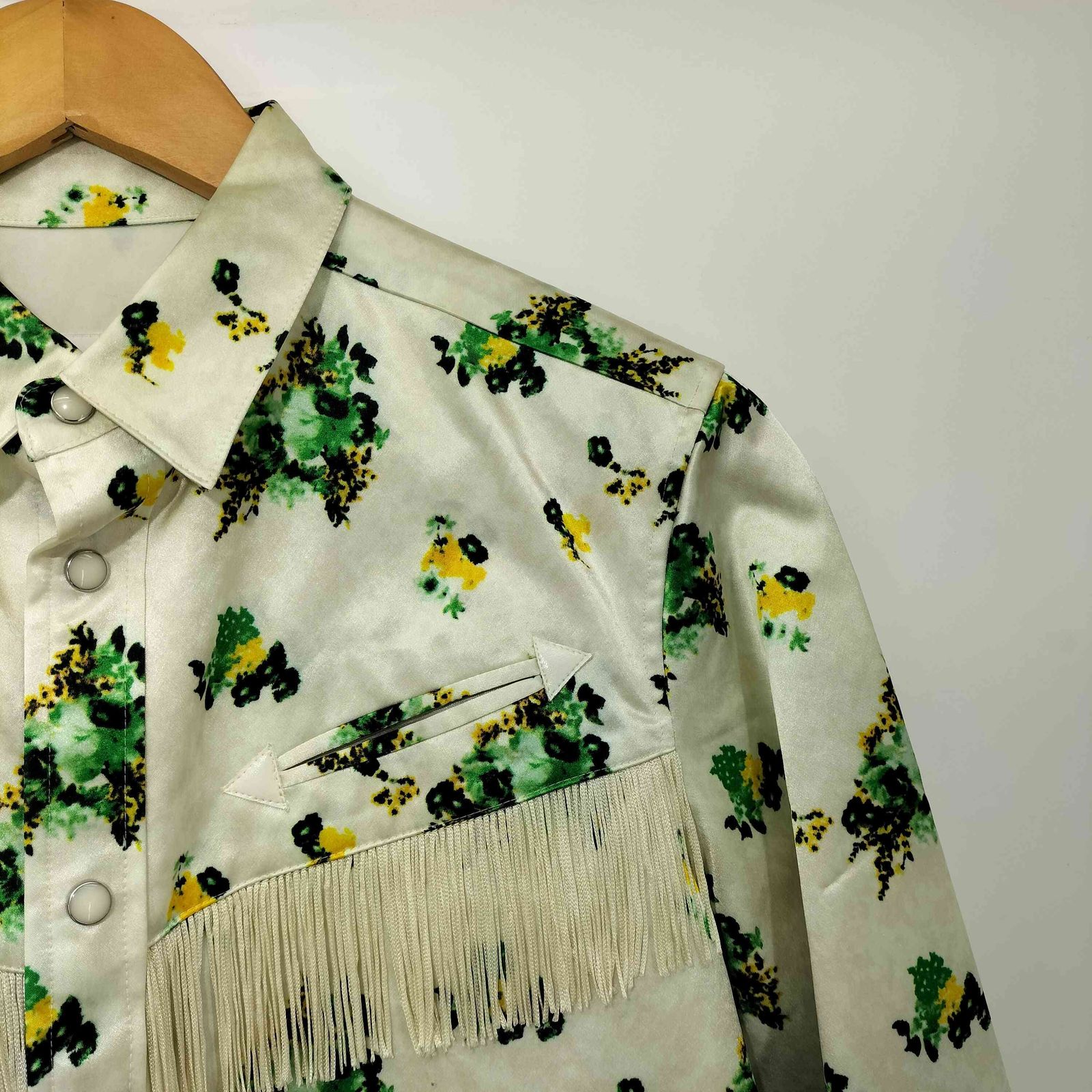  トーガプルラ TOGA PULLA 花柄ウエスタンシャツ レディース JPN 38 長袖 シャツ ブラウス