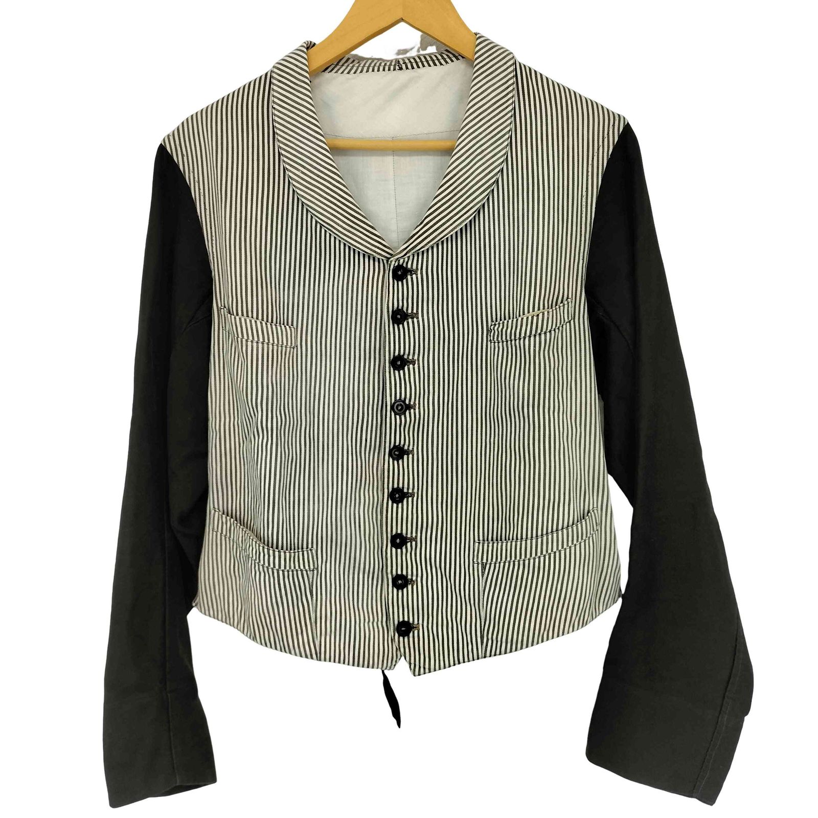 ユーズドフルギ 古着 針刺しシンチバック フレンチワーク サーヴァントジャケット メンズ 表記無