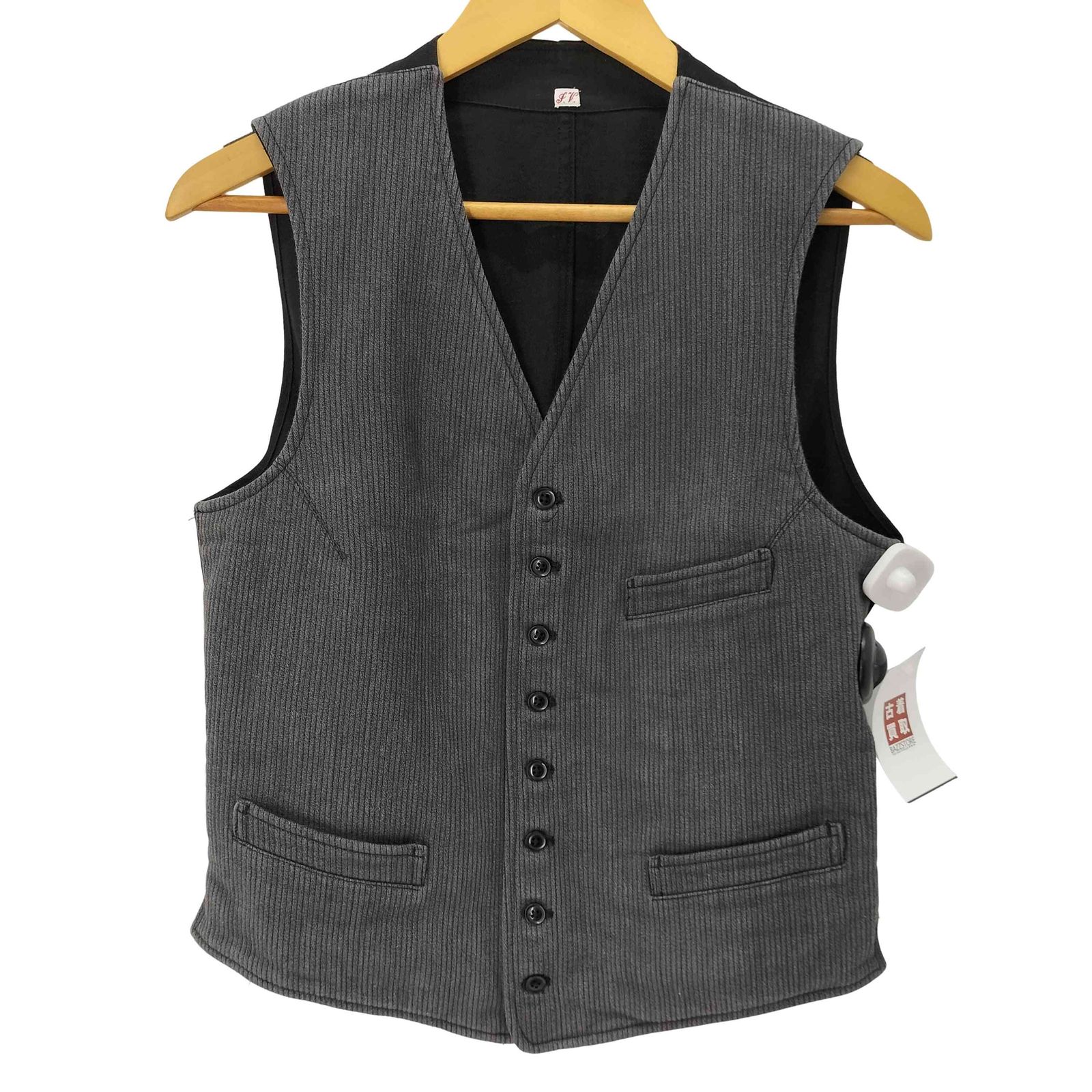 ユーズドフルギ 古着 針刺しシンチバック コットンピケ ベスト メンズ 表記無