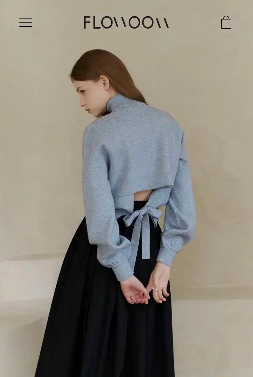 12 8万円 FLOWOOM フローム バッグ リボン ニット back