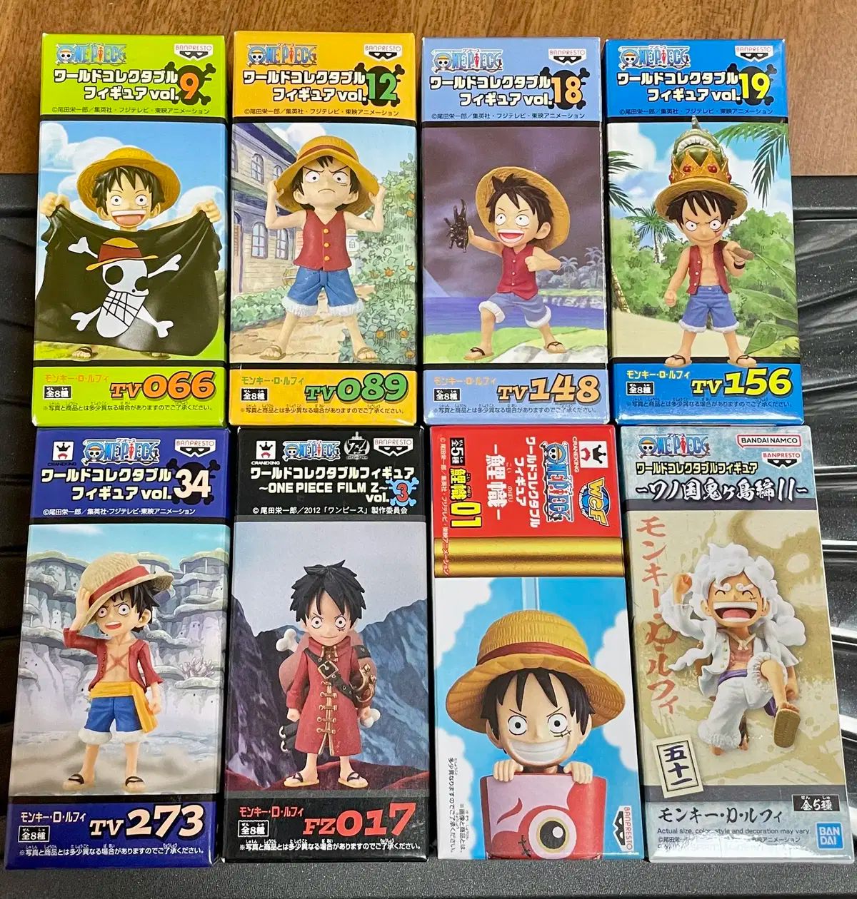 ONE PIECE ワールドコレクタブルフィギュア モンキー D ルフィ 8種