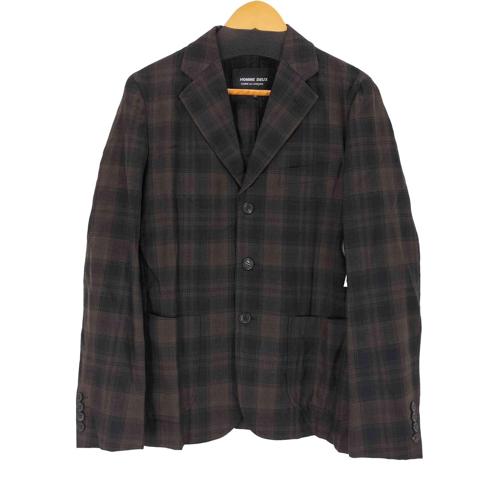 コムデギャルソンオムドゥ COMME des GARCONS HOMME DEUX 11AW タータンチェックテーラードジャケット メンズ XS