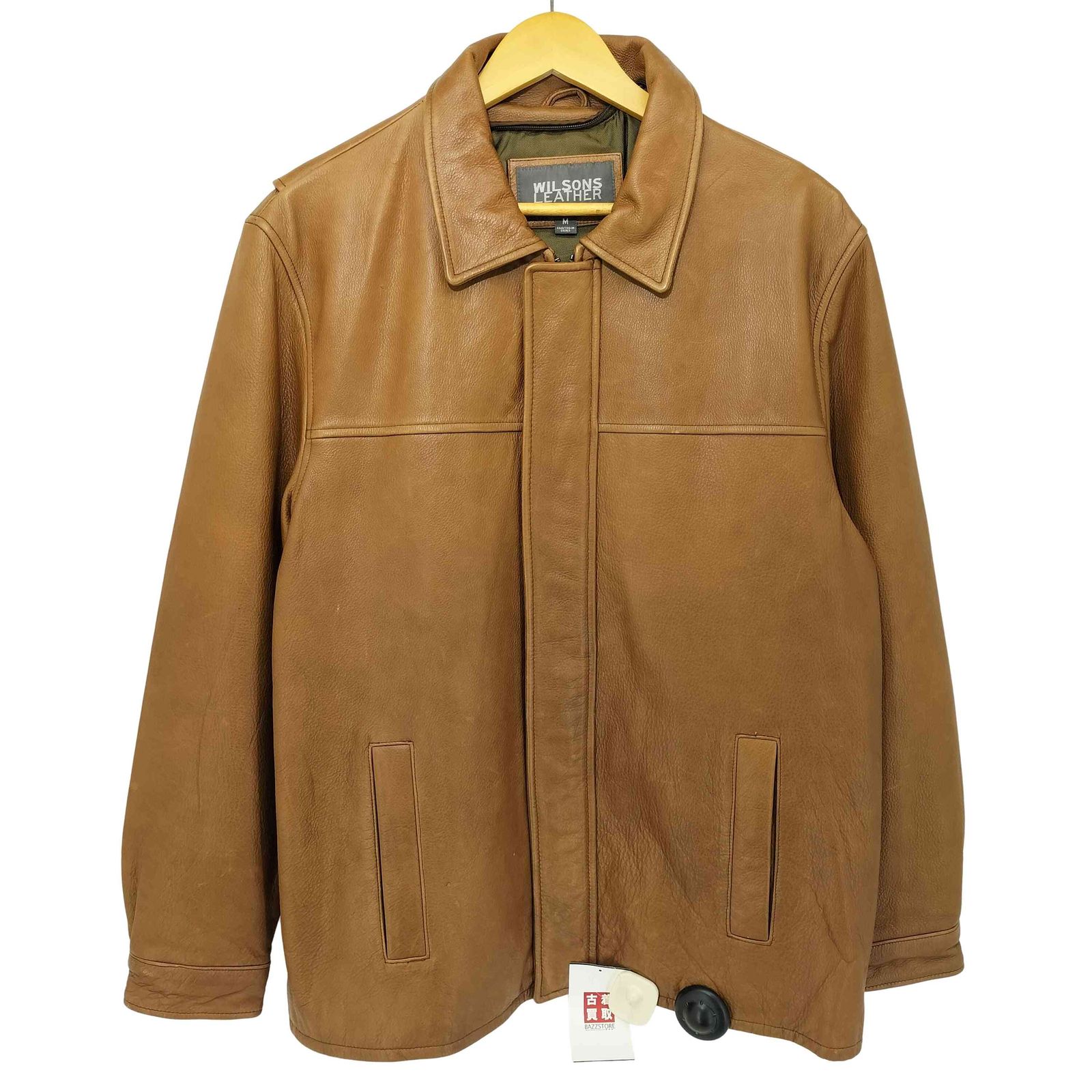 ウィルソン Wilsons Leather 本革 比翼 ジップアップ レザー ジャケット メンズ import M