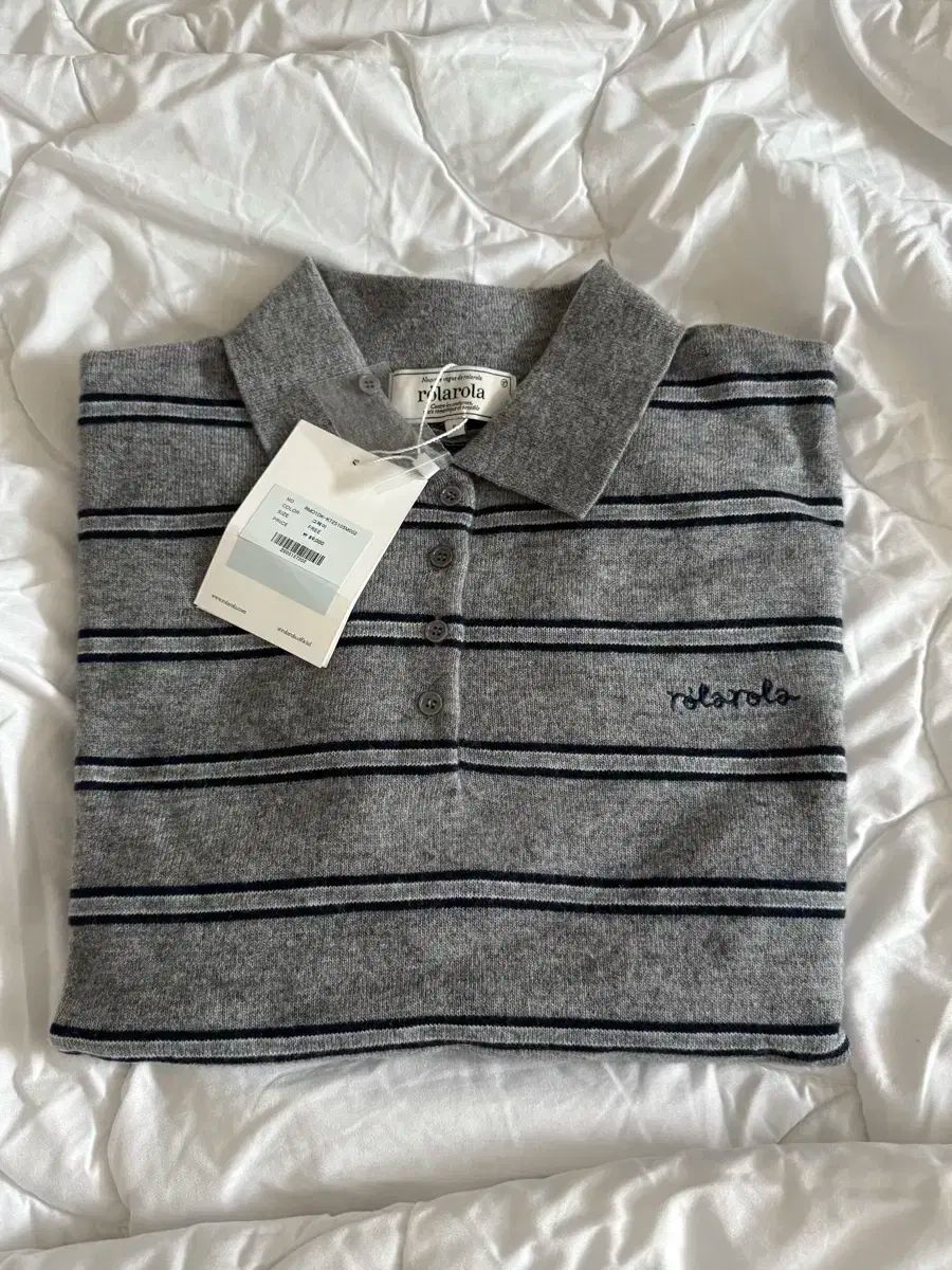 ROLAROLA ルーズフィット カラ ニット グレー 長袖 ニット セーター