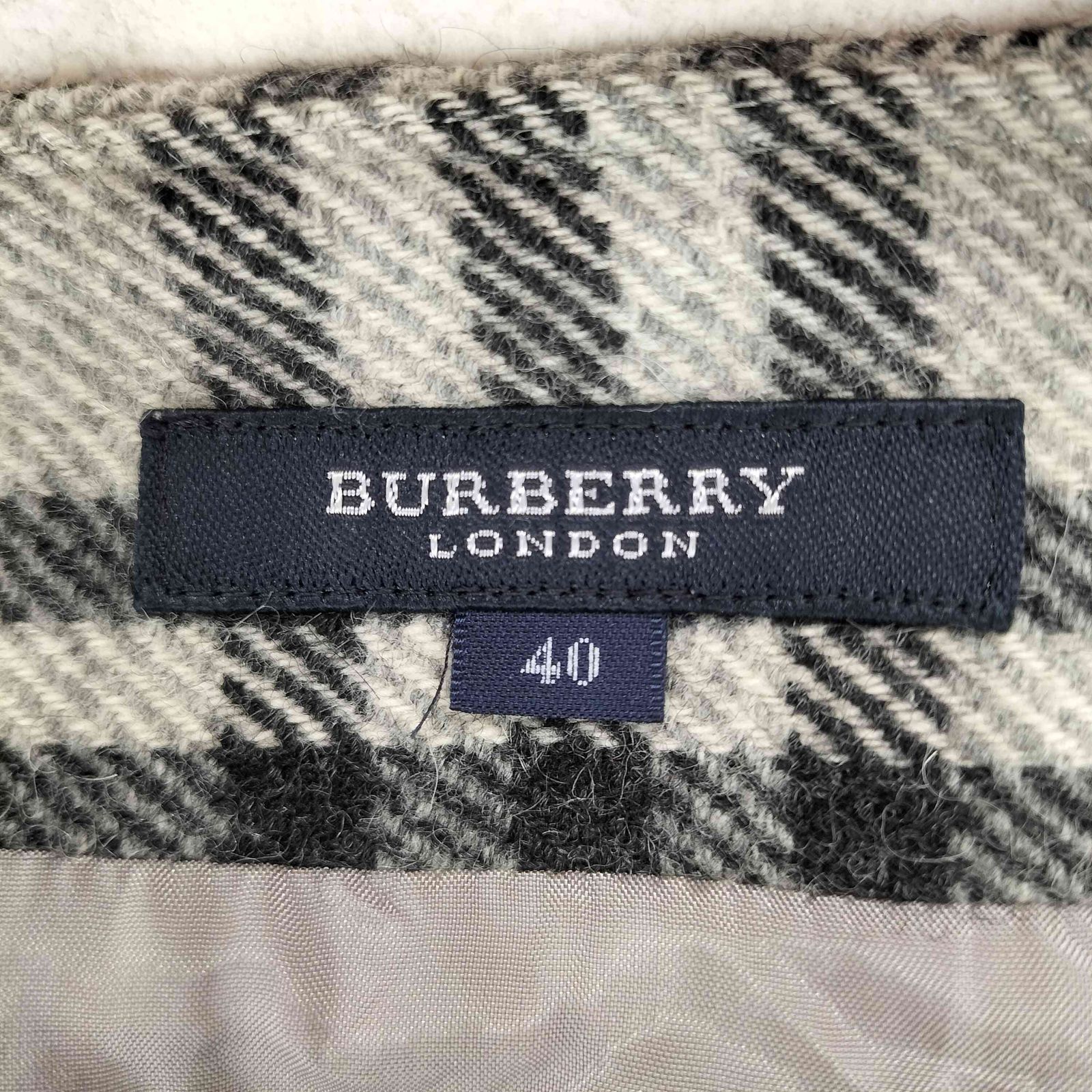 バーバリーロンドン BURBERRY LONDON チェック柄ウールプリーツスカート レディース 40 GULLKHAN_COM