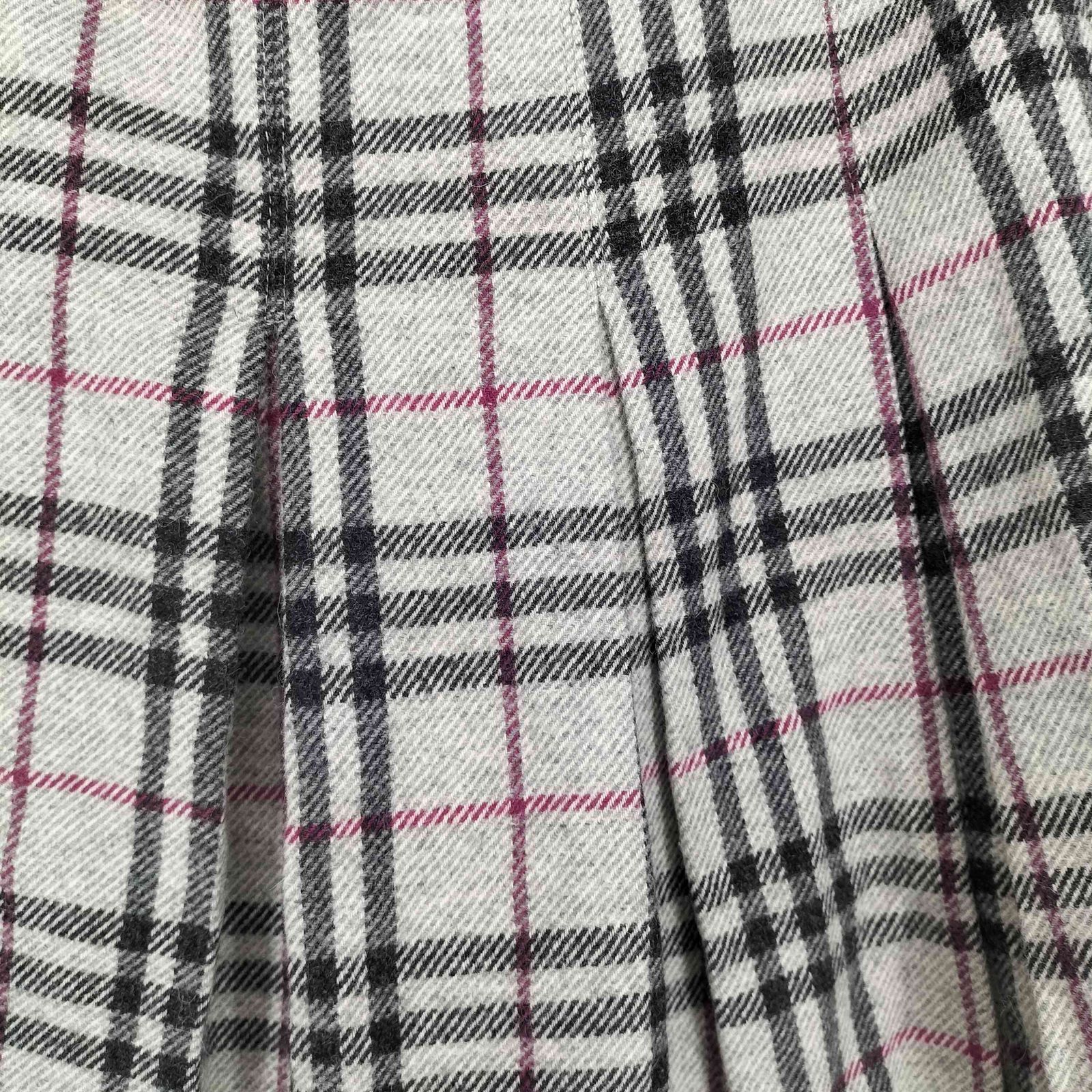 チェック柄ウールプリーツスカート