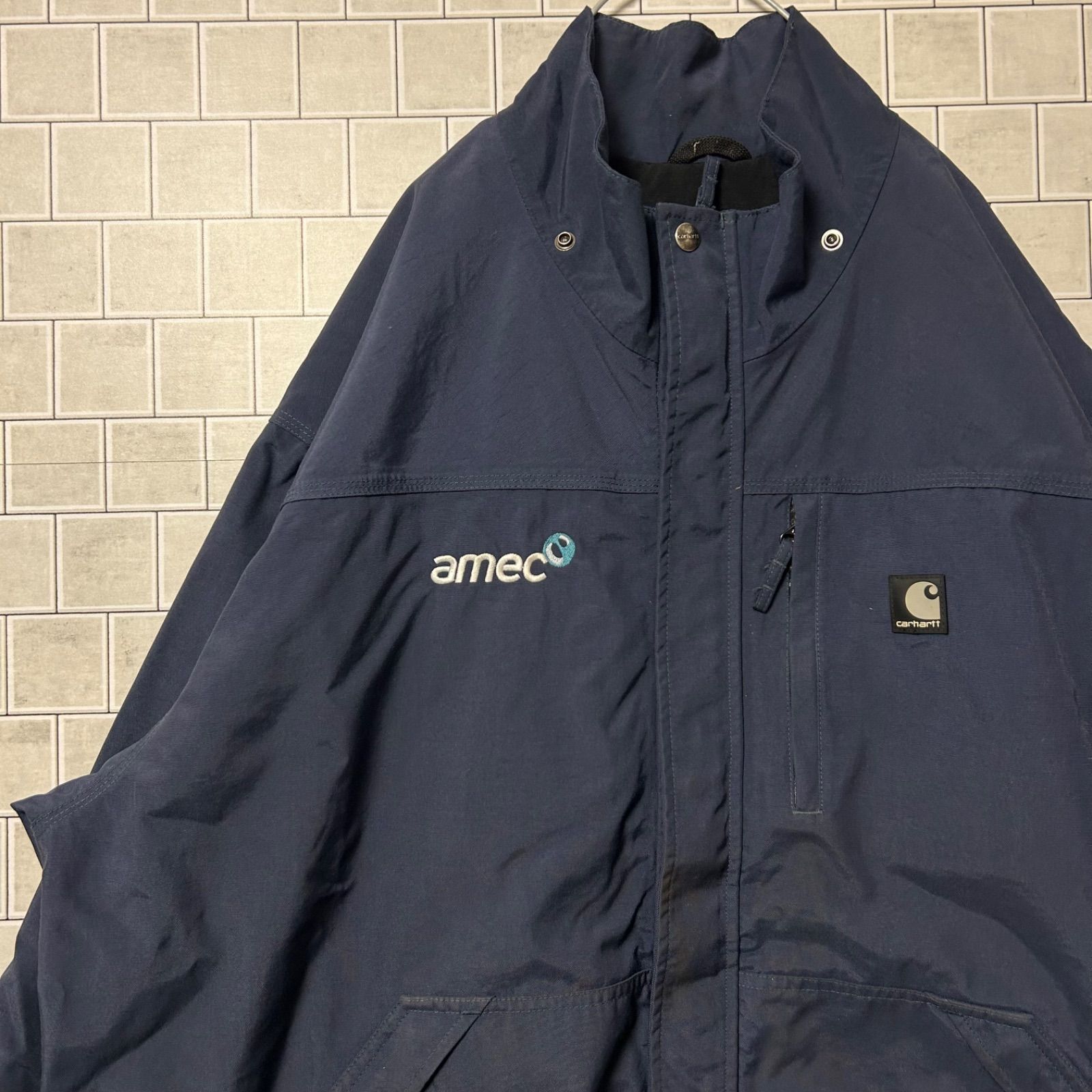 美品【Carhartt】カーハート（3XL）ナイロンジャケット＊企業ロゴ＊ロング Carhartt カーハート ナイロンジャケット 企業ロゴ 2XL - メルカリ