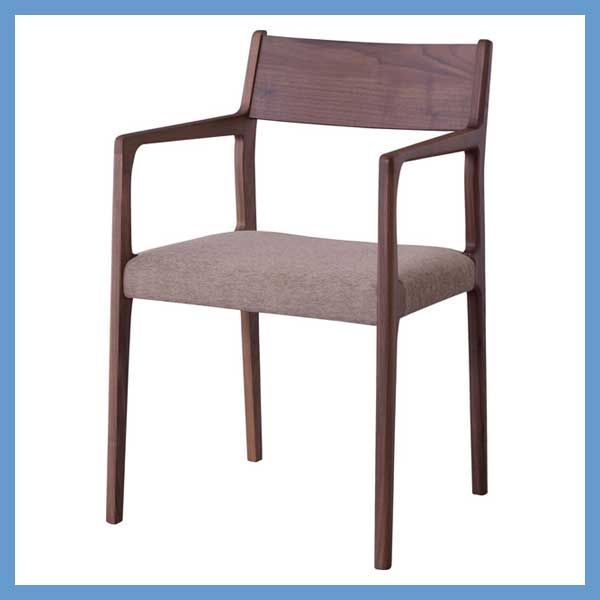 ダイニングチェア アームチェア W50.5×D48×H78×SH44cm No.122 ウォルナット