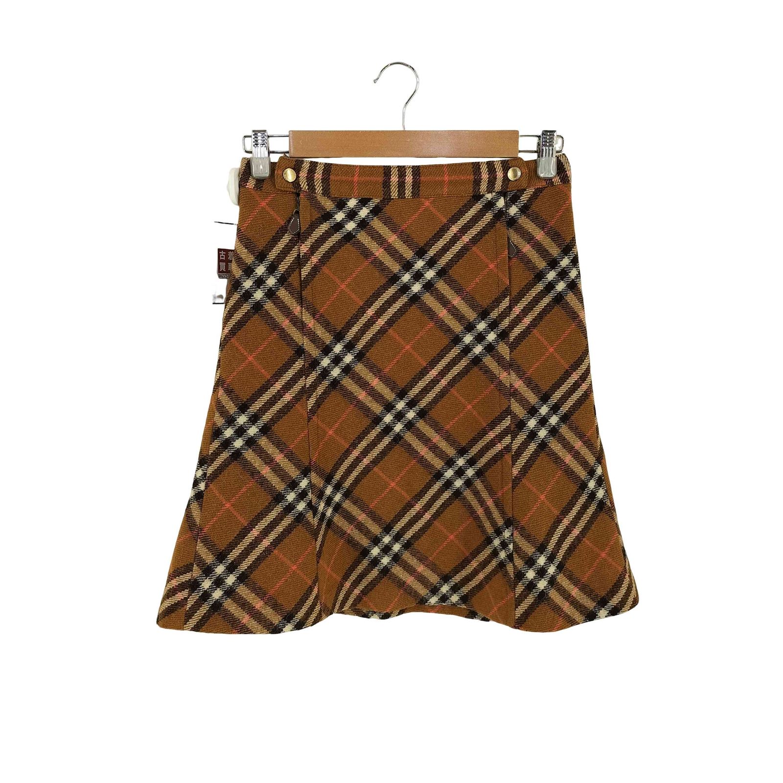 バーバリーブルーレーベル BURBERRY BLUE LABEL ノバチェック ウール スカート レディース FR 36