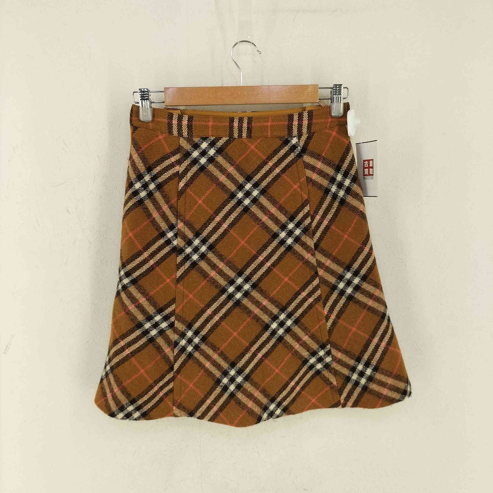 バーバリーブルーレーベル BURBERRY BLUE LABEL ノバチェック ウール スカート レディース FR 36