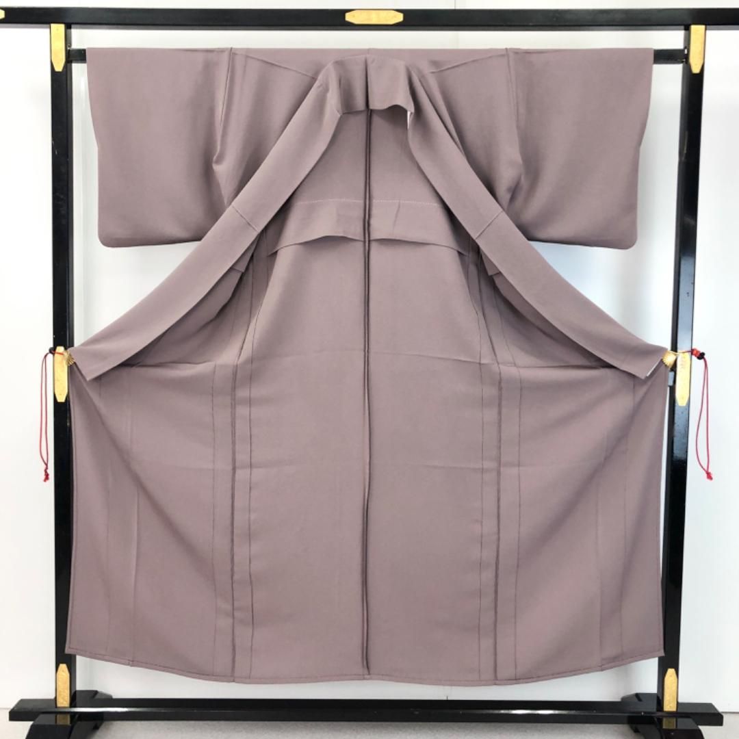 単衣 色無地 小豆鼠色 一つ紋 K-5480