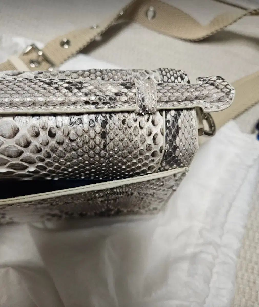 リアルパイソン柄 トゥーバッグ 兼 ショルダーバッグ ナチュラル DECORATOM_COM_BR