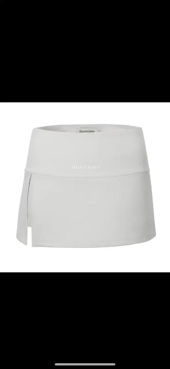 スリータイムズ アスレチック スリットスカート ベージュグレー