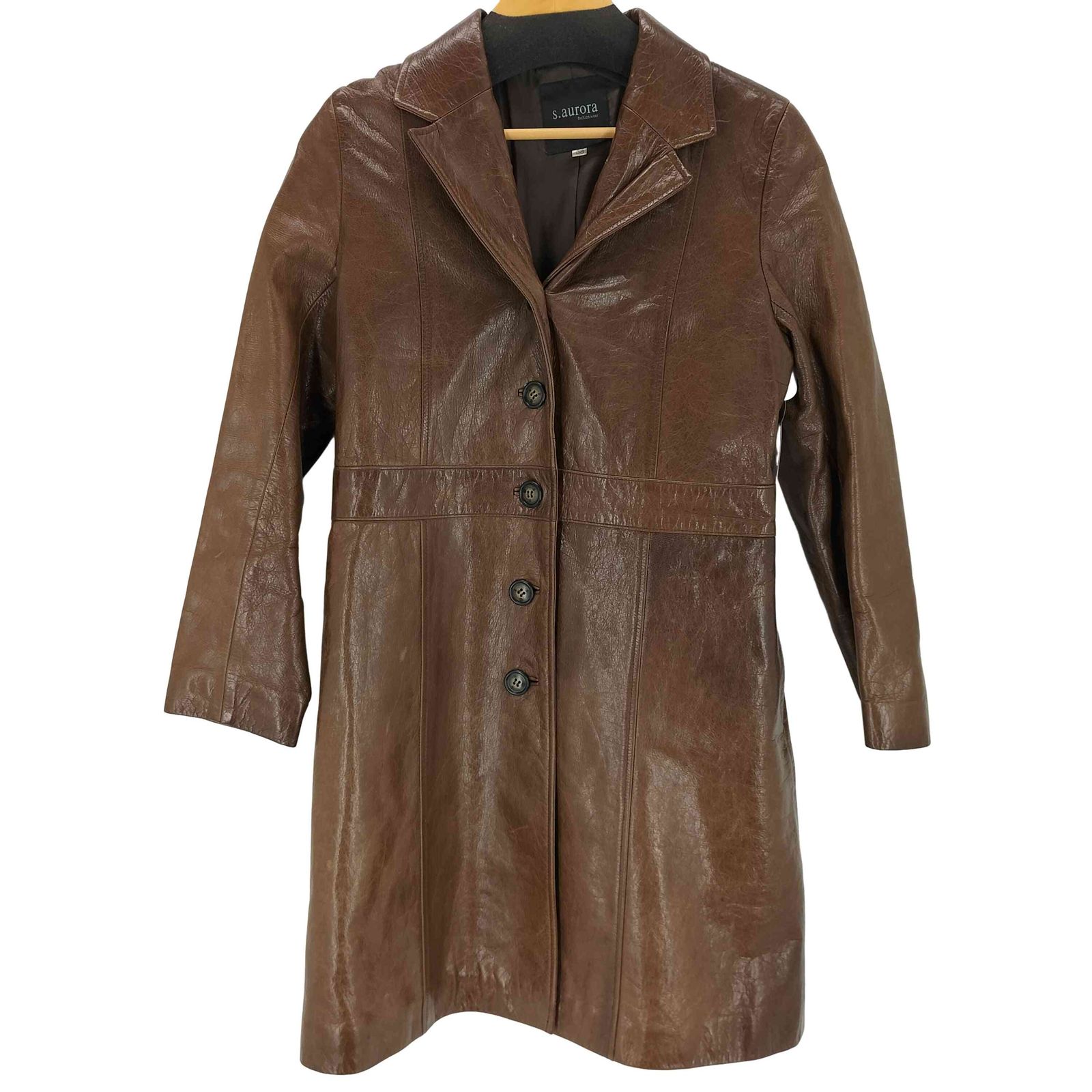 ユーズドフルギ 古着 S.AURORA レザーコート レディース 38