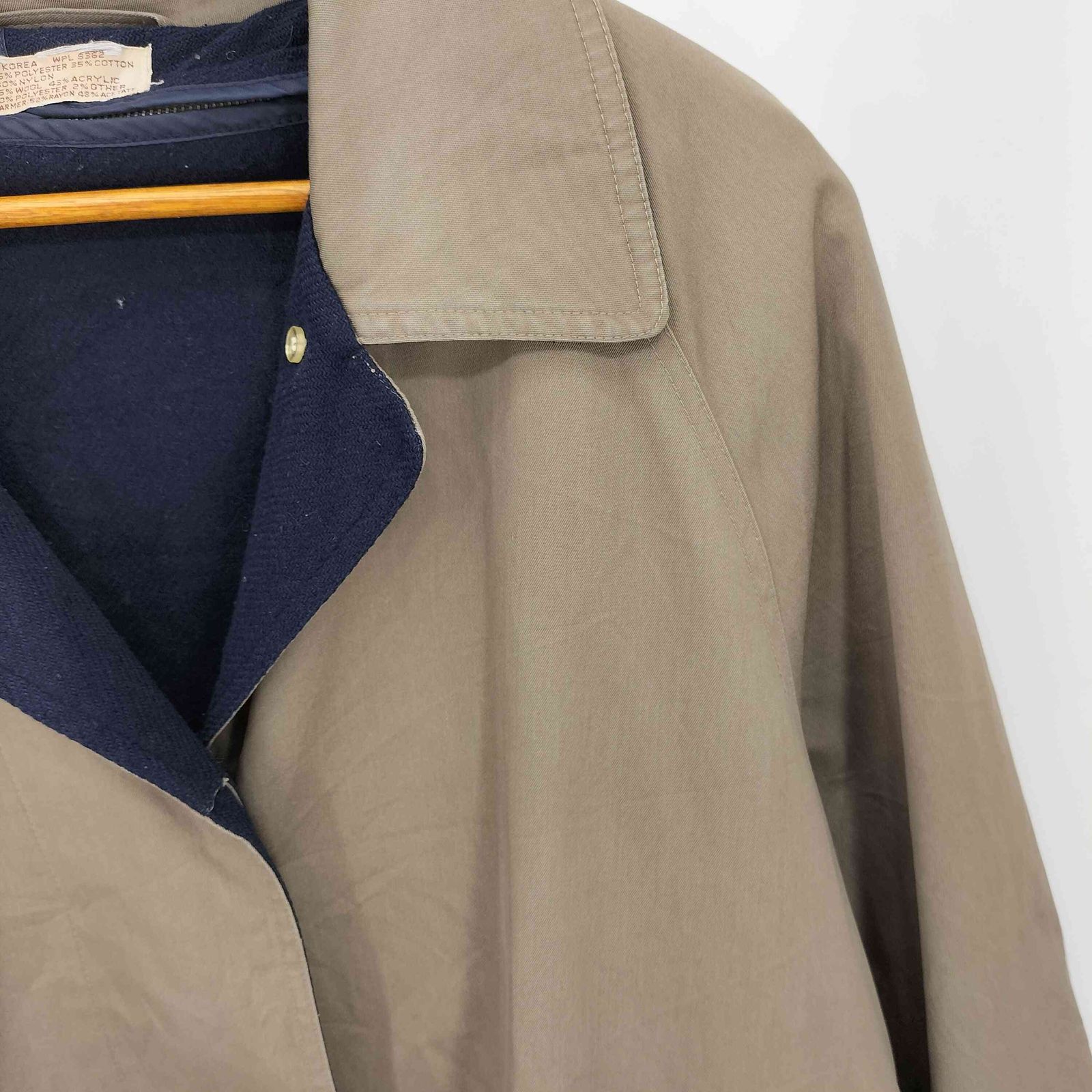 ユーズドフルギ 古着 80s 韓国製 ライナー付き ステン コート メンズ 表記無 KANDAIZUMI_COM