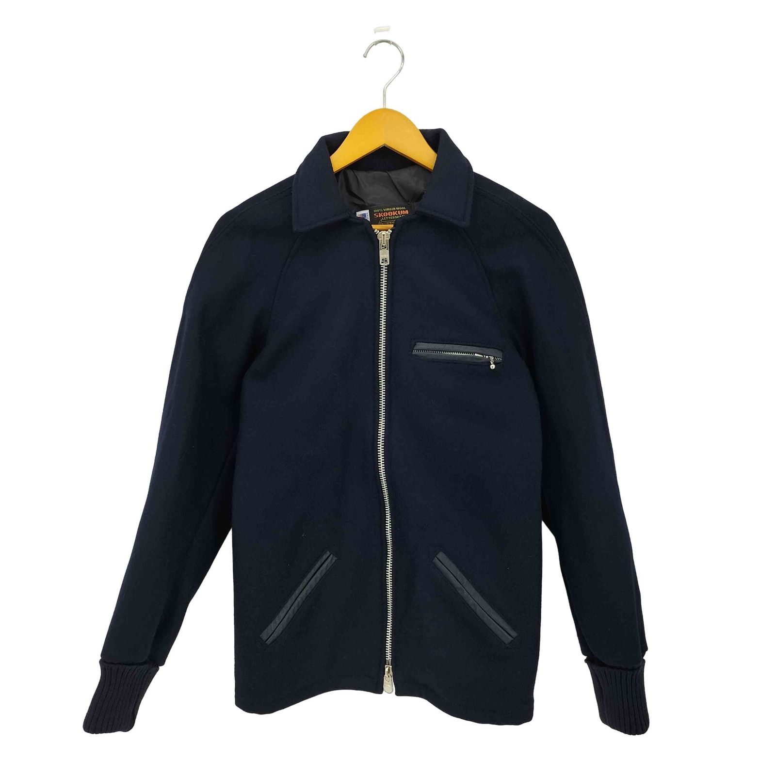 スクーカム SKOOKUM ヴァージンウール ダブルジップ スポーツジャケット メンズ US 34